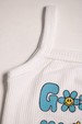 Conjunto Body Alcinha Canelado Menina - Margaridas Azul - Ame Kids