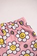 Conjunto Body Alcinha Canelado Menina - Margaridas Rosa Bebê - Ame Kids