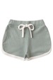 Conjunto Blusa Shorts Canelado Menina - Verde Jade - Ame Kids