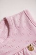 Conjunto Bata e Tapa Fralda Laise - Rosa Bebê - Randa Mundu
