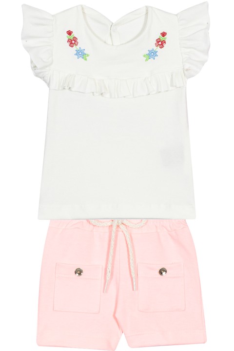 Conjunto Camiseta e Shorts  - Off-White - Randa Mundu