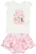 Conjunto Camiseta e Saia - Off-White - Randa Mundu