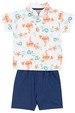 Conjunto Blusa e Bermuda - Náutica Azul - Randa Mundu