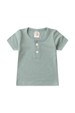Conjunto Blusa com Botões e Shorts Canelado Menina - Verde Jade - Ame Kids