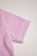 Conjunto Blusa com Botões e Shorts Canelado Menina - Rosa Bebê - Ame Kids