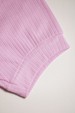 Conjunto Blusa com Botões e Shorts Canelado Menina - Rosa Bebê - Ame Kids