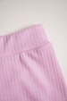 Conjunto Blusa com Botões e Shorts Canelado Menina - Rosa Bebê - Ame Kids