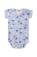Conjunto Canelado Light Curto - Nuvens Azul Bebê - Ame Kids