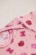 Conjunto Canelado Light Longo - Beijinhos Rosa Bebê - Ame Kids