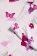 Conjunto Canelado Light Longo - Borboletas Off-White - Ame Kids