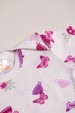 Conjunto Canelado Light Longo - Borboletas Off-White - Ame Kids