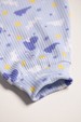 Conjunto Canelado Light Longo - Nuvens Azul Bebê - Ame Kids