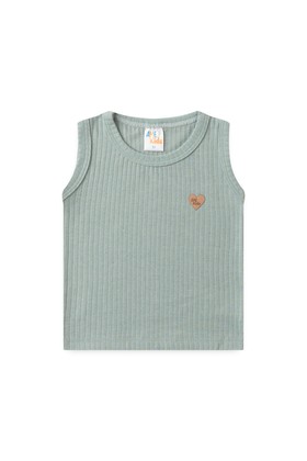 Conjunto de Ribana e Moletinho Ecosustentável Listrado - Verde Jade - Ame Kids