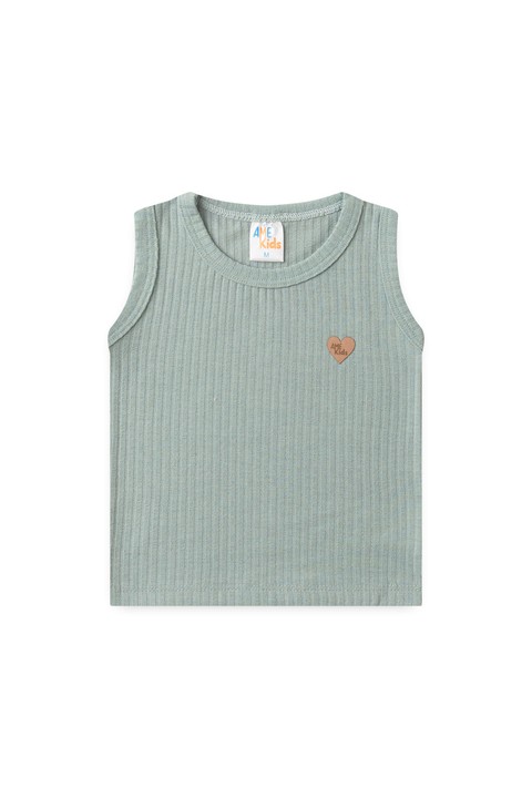 Conjunto de Ribana e Moletinho Ecosustentável Listrado - Verde Jade - Ame Kids