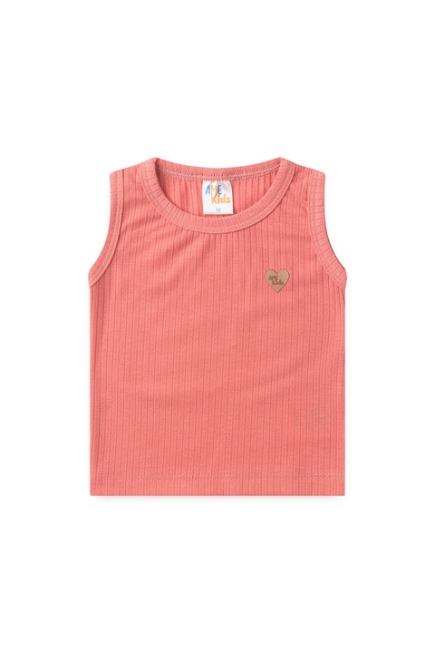 Conjunto de Ribana e Moletinho Ecosustentável Listrado - Pêssego - Ame Kids