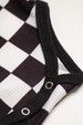 Conjunto Body Canelado Curto Menino - Xadrez Preto - Ame Kids