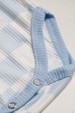 Conjunto Body Canelado Curto Menino - Xadrez Azul - Ame Kids