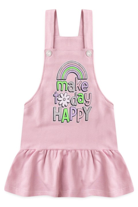 Salopete Curta Moletinho - Rosa Bebê - Jidi