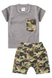 Conjunto de Blusa e Shorts Camuflado Menino - Mescla - Ame Kids