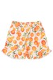 Conjunto Blusa com Botões e Shorts Canelado Menina - Laranja - Ame Kids