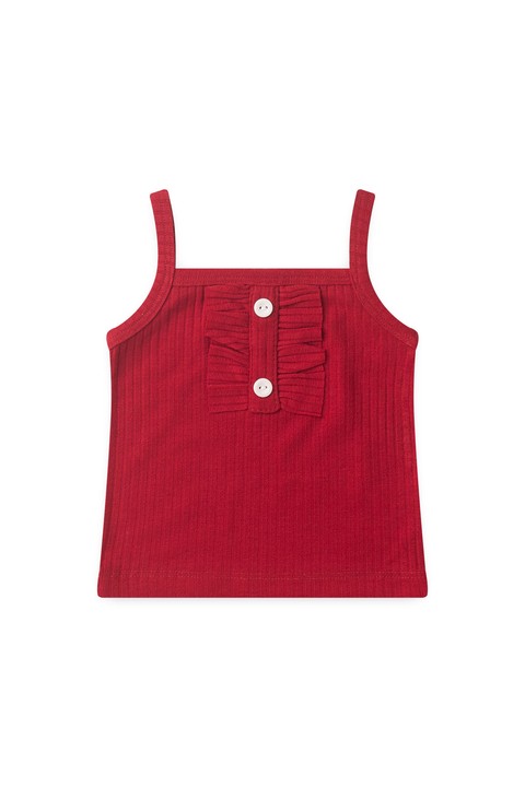 Conjunto Blusa com Botões e Shorts Canelado Menina - Melancia - Ame Kids