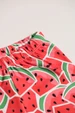 Conjunto Blusa com Botões e Shorts Canelado Menina - Melancia - Ame Kids