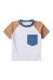 Conjunto de Blusa e Shorts Meia Malha Menino - Bolso Azul - Ame Kids
