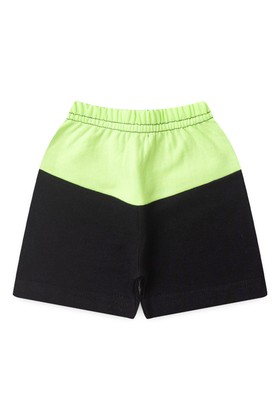 Conjunto de Blusa e Shorts Meia Malha Menino - Preto e Verde -  Ame Kids