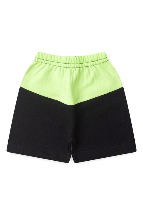 Conjunto de Blusa e Shorts Meia Malha Menino - Preto e Verde -  Ame Kids