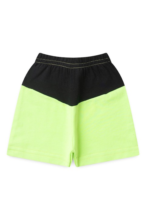 Conjunto de Blusa e Shorts Meia Malha Menino - Verde e Preto -  Ame Kids