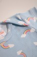Conjunto Canelado Light Curto - Arco Iris Azul - Ame Kids