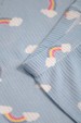 Conjunto Canelado Light Curto - Arco Iris Azul - Ame Kids