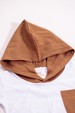 Conjunto de Blusa com Capuz e Shorts Meia Malha Menino - Avelã - Ame Kids
