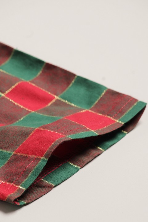 Shorts Tricoline - Xadrez Vermelho -  Ame Kids