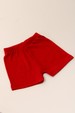 Conjunto Bata Shorts Natal Canelado Bebê - Branco e Vermelho - Ame Kids