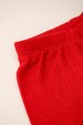 Conjunto Bata Shorts Natal Canelado Bebê - Branco e Vermelho - Ame Kids