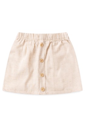 Saia de Linho com Botões - Ame Kids