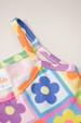 Vestido Alcinha Curto Menina - Flores Coloridas - Ame Kids