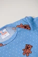 Conjunto Canelado Light Curto - Ursinho Azul - Ame Kids