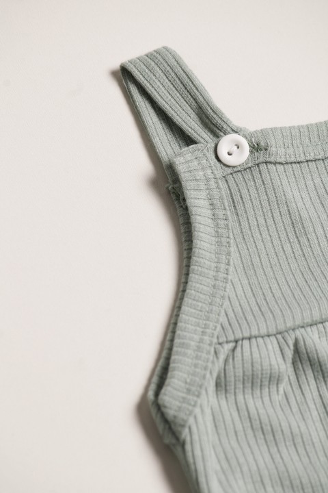 Romper Ursinho Canelado - Verde Jade - Ame Kids