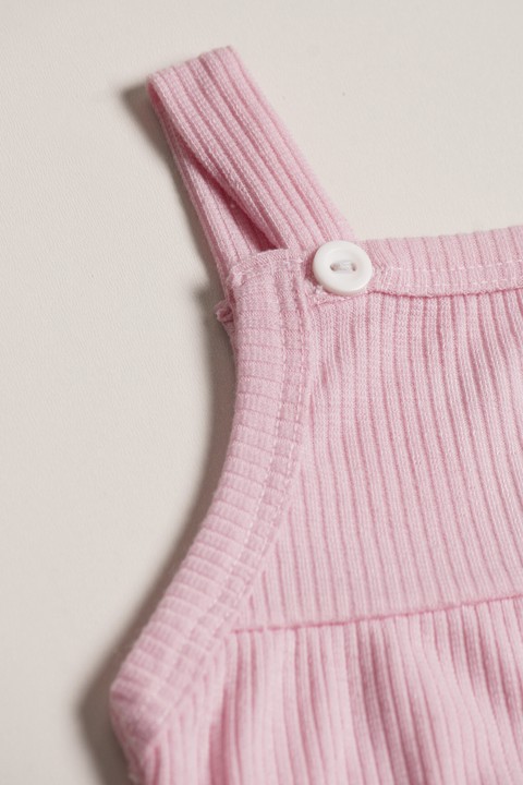 Romper Ursinho Canelado - Rosa Bebê - Ame Kids