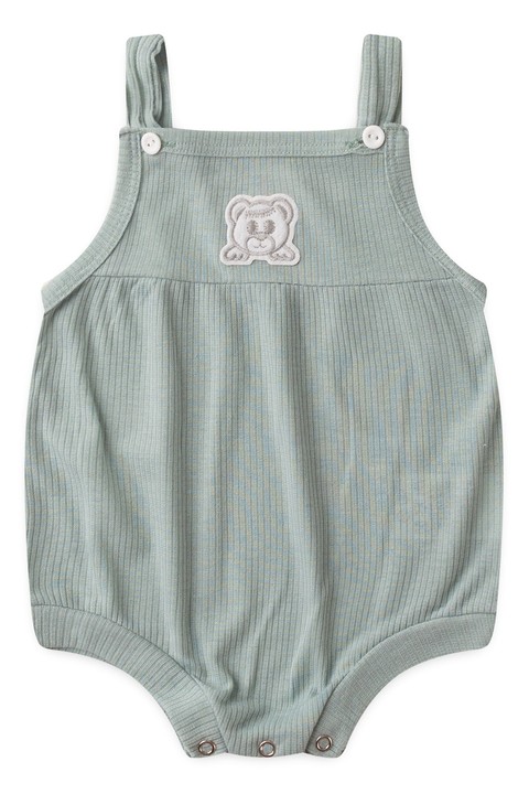 Romper Ursinho Canelado - Verde Jade - Ame Kids