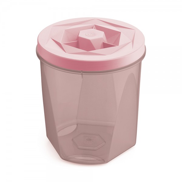 Porta Mantimentos Vision Translúcido 2 Litros Rosa