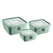 Kit 3 Potes Multiuso Premium Quadrado Verde Menta