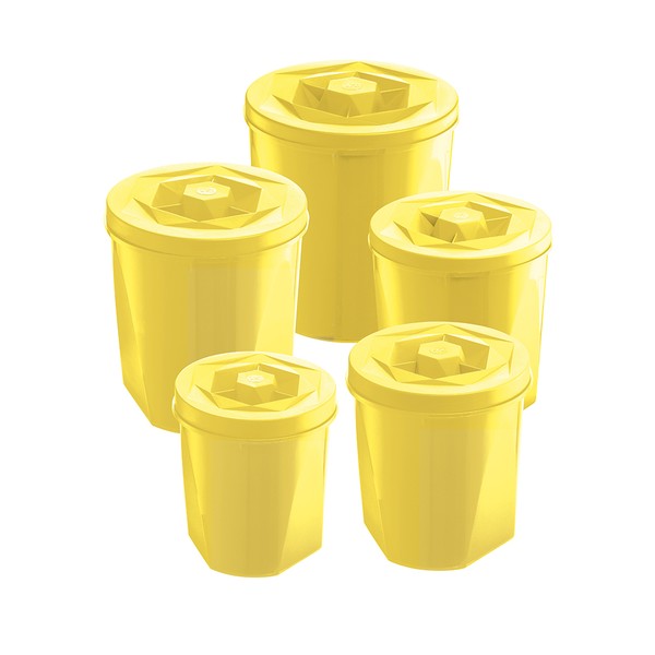 Kit 5 Porta Mantimentos Color Amarelo