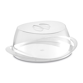 Porta Bolo Gold Translúcido Transparente Uz Utilidades