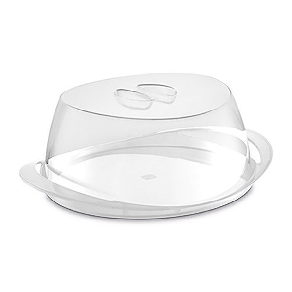 Porta Bolo Gold Translúcido Transparente Uz Utilidades