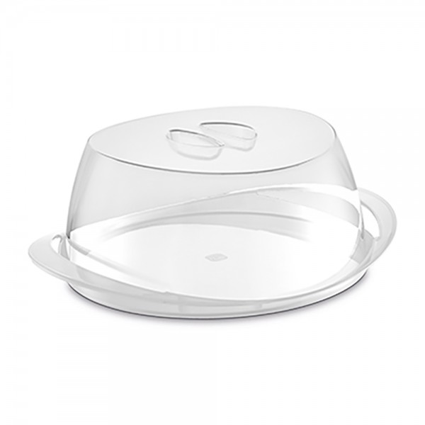 Porta Bolo Gold Transparente