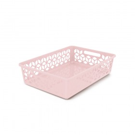 Cesto Organizador Raso 9 Litros Rosa
