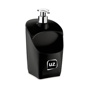 Dispenser com Válvula Metalizado Preto Uz Utilidades